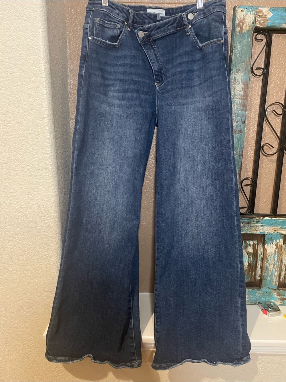 High-Rise Wide-Leg Jeans in Dark Indigo